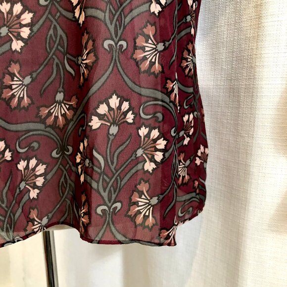 Plus Size Lane Bryant Collection Sheer Floral Blouse - Picture 6 of 9